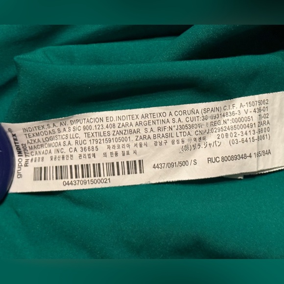 Zara Kelly Green Midi Dress & Matching Animal Skin Bag With Metal Chain Set NWOT - Picture 12 of 15